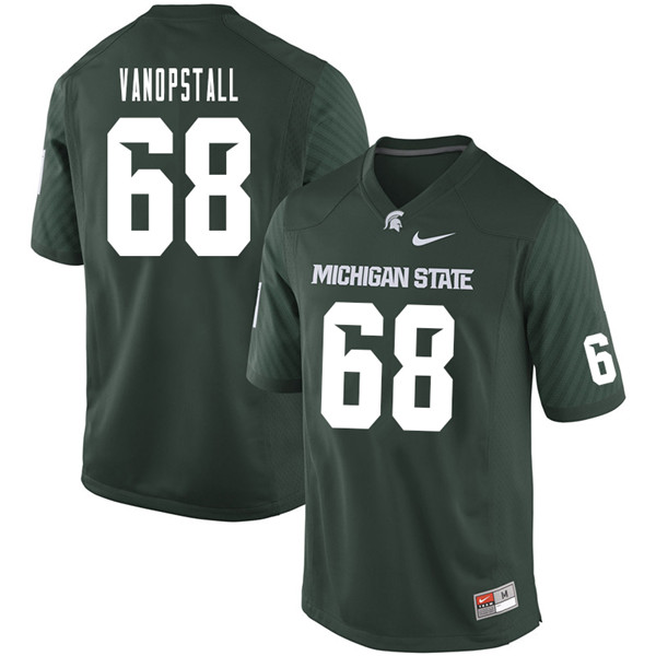 Men #68 Dan VanOpstall Michigan State Spartans College Football Jerseys Sale-Green